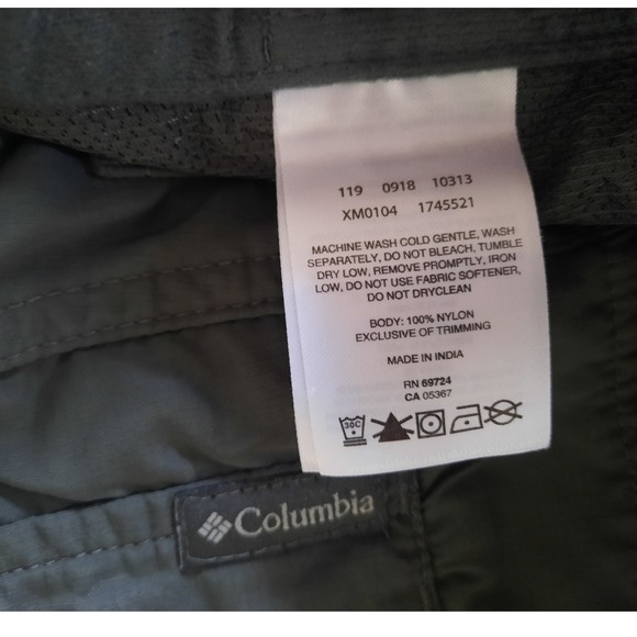 Columbia Omni-Shade Hiking Cargo Lightweight Pants 32x30 Gray Nylon Quick Dry - Picture 6 of 9